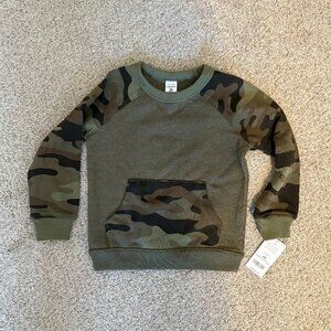 Carter's Boys' Camo Henley Sweatshirt Size 2T Green New